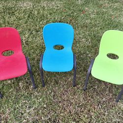 Lifetime Kids Chairs – Set of 3 (Red, Blue, Green)
