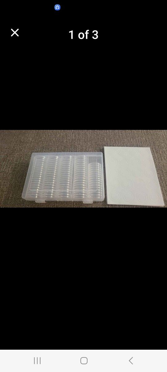 !NEW! (96) Clear Coin Protectors With (60) foam adjustable inserts for various size coins