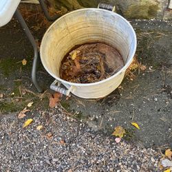 Old galvanized tub