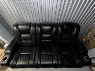 3 seat leather couch