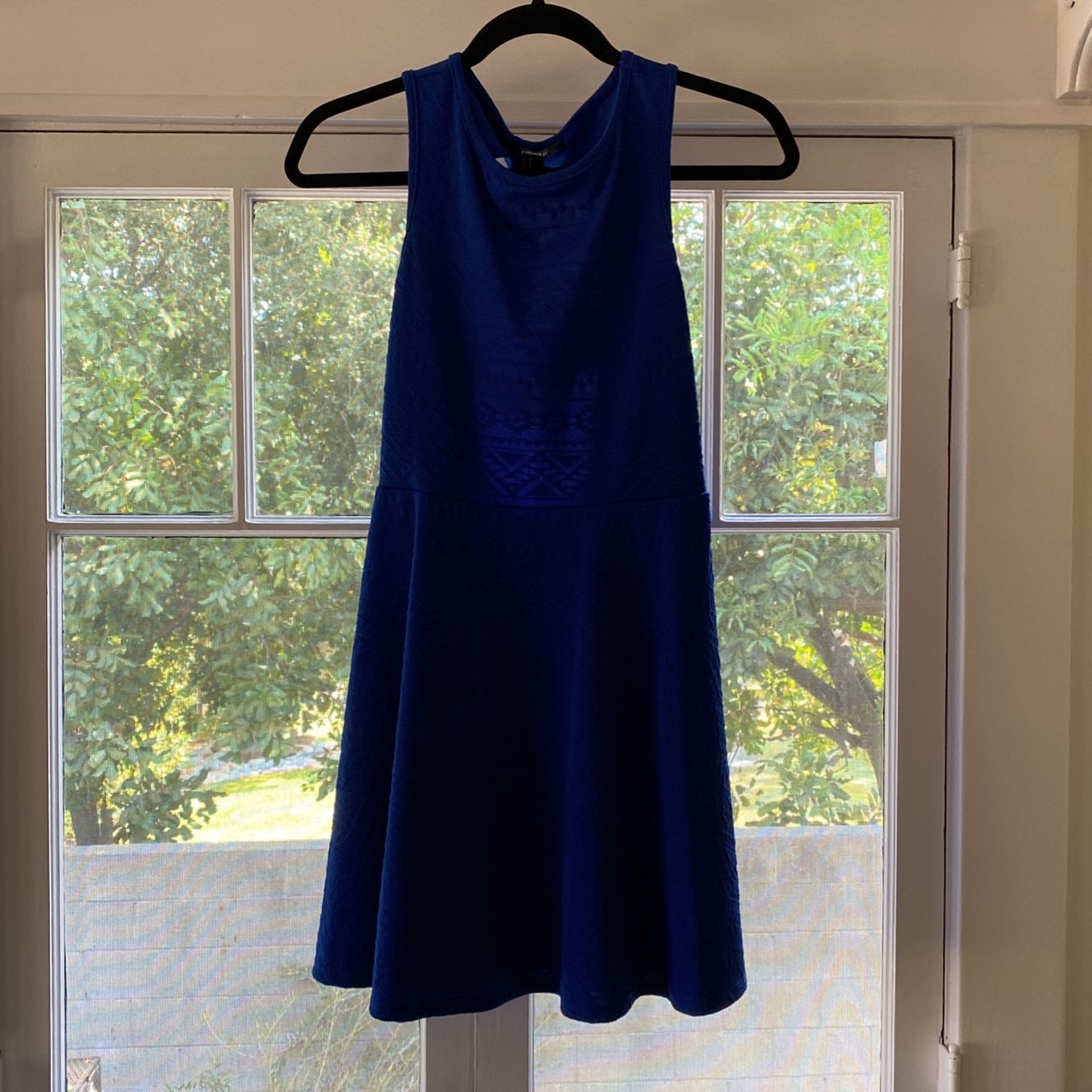 Royal Blue Forever 21 Open Back Dress Size M