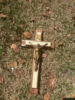 cross brass jesus beautiful large spiritual shabby chic wall art