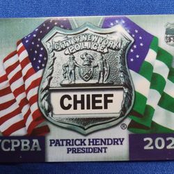 PBA Police Benevolent Association CHIEF Card 2024.