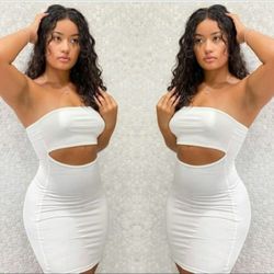 White Bodycon Dress 👉Small To XL