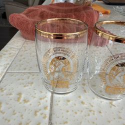 Vintage Coors Gold Rim 5 oz Tasting Glasses Set of 6 