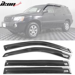 Fits 2001-2007 Toyota Highlander Window Visors Acrylic Sun Rain Guard Deflector 4PCS