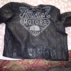 Affliction Leather Coat Size 3XL 