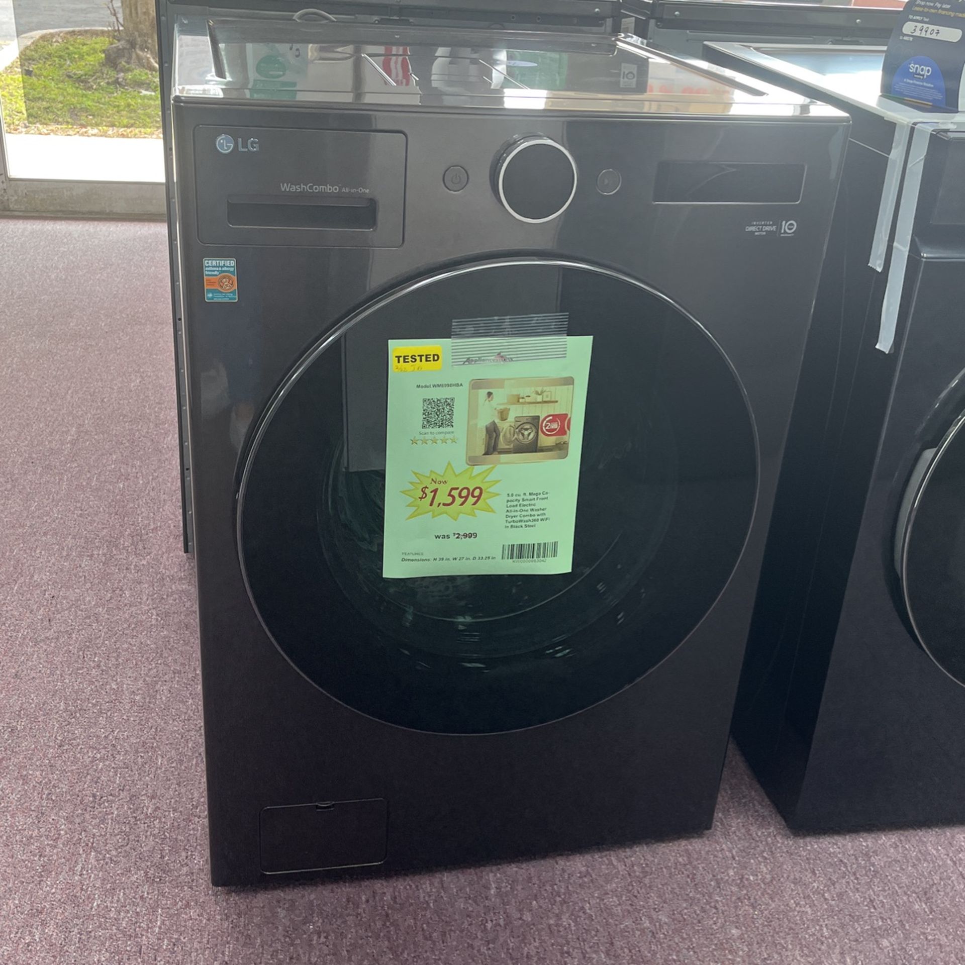 Washer And Dryer Combo Lg All In One New Open Box And 1 Year Warranty