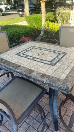 Bar table and chairs