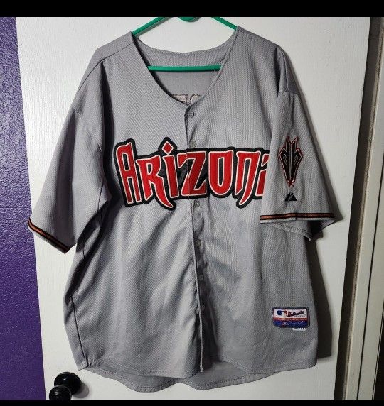 Arizona Diamondbacks Justin Upton Stitched Baseball Jersey Majestic Sz 54 - 3XL