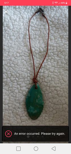 Necklace Turquoise leather and silver