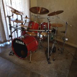 Tama Rock Stars, 7 Piece Drum Set w Paiste 2002 Cymbals