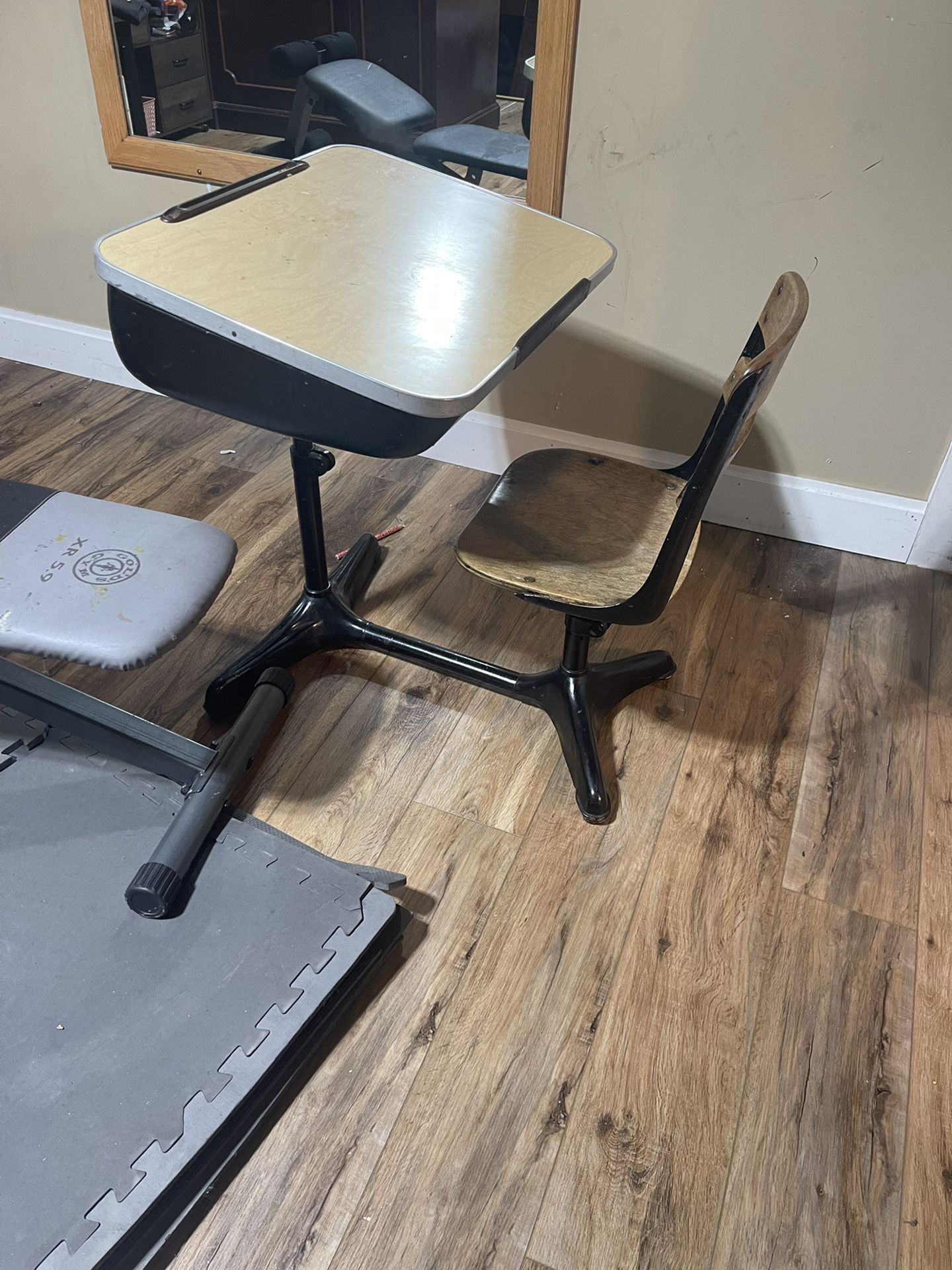 Vintage School Desk With Chair