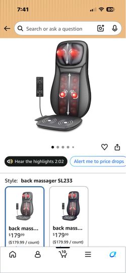 Shiatsu Back Massager Seat Cushion SL233