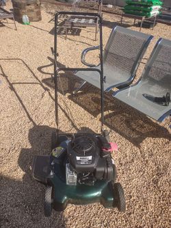 Small Rotary Lawn Mower Briggs & Stratton Motor Straight No Grass Catcher Side Mount