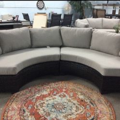 Kathy Ireland River Brook Curved Sofa