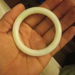 10.5mm Translucent green Jade bangle