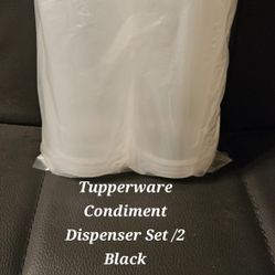 Tupperware Condiment Dispenser Set With Black Seals