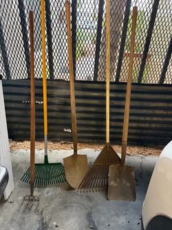 Garden Tool Set – Rake, Shovel, Fork