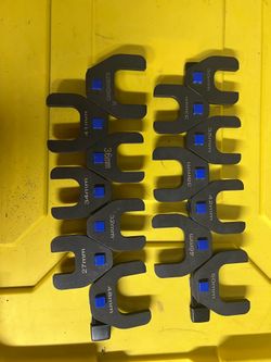BZBMGMO branded 14-piece jumbo crowfoot wrench set designed for 1/2" drive