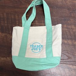 Trader Joe's Mini Pastel Canvas Tote Bag