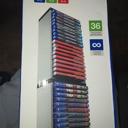 Storage Stand For Game Card Box — 36 Gaming Disc and Unlimited Stacking