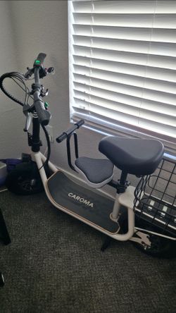 EV Bike with Child Seat Attached