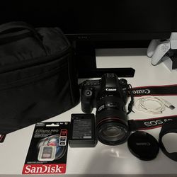 Canon - EOS 6D Mark II DSLR Video Camera with EF 24-105mm f/ 4L IS II USM Lens - Black