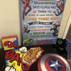 Superhero Wall Signs – Set of 12 - $60
