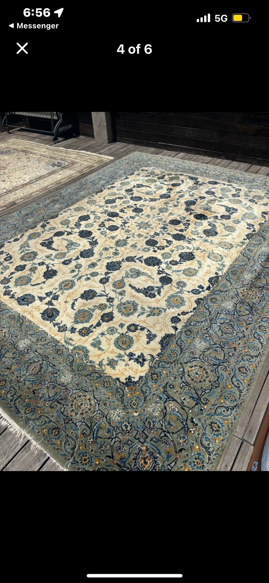 9x13 Feet Persian Kashan Handmade Fine Rug