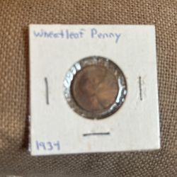Wheat Leaf Penny 1934 With Errors