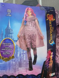 Disney Descendants 3 Girls Costume Size M (7-8) with Wig