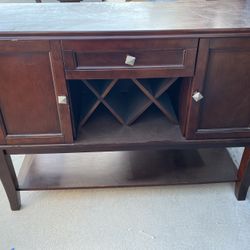 Buffet Server with Wine Rack