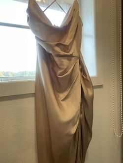 Elegant Champagne Evening Dress