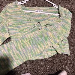 Green Crop Top