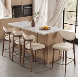 Wooden Bar Stools Set of 4
