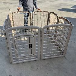 New In Box 34 Inch Tall 8 Panels Indoor Outdoor Dog Pet Exercise Playpen Fence Kennel Enclosure Crate Barrier Adjustable Detachable