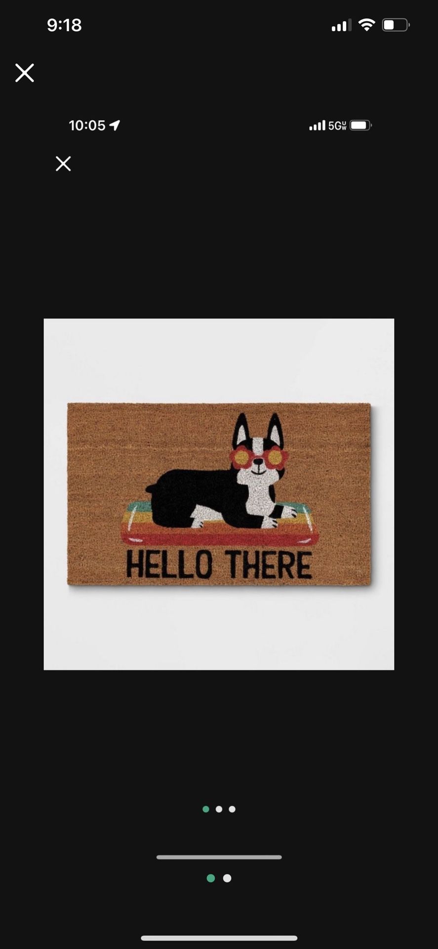 1'6"x2'6" 'Hello' Pineapple Doormat Natural - Sun Squad