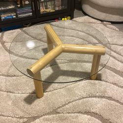 Glass Wooden Coffee Table
