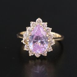 14K Zirconia Ring