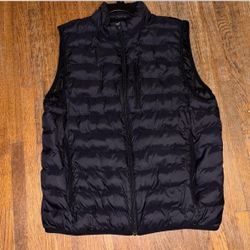 black puffer vest 