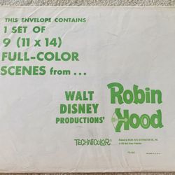 Original Robin Hood Walt Disney Lobby Card Set  1973  