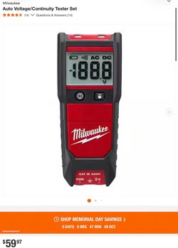 Milwaukee Auto Voltage/Continuity Tester Set