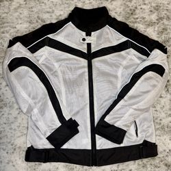 BILT Techno 2 Women’s Padded Motorcycle Racing Jacket White/Black Medium