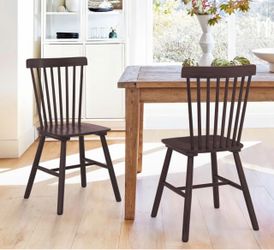 Dining Chairs Set of 2, Windsor Dining Chair, Spindle Back Wood Dining Chair, Kitchen Chairs Wooden Dining Chair,  J044