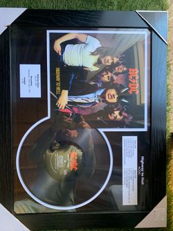 AC/DC Highway to Hell framed vinyl record wall art