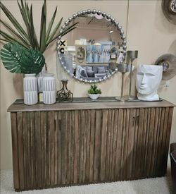 New Solid Mango Wood 4 door  Console Cabinet or tv stand