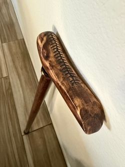 Hand-Carved 36” Wooden Walking Stick with beautiful Handle — New