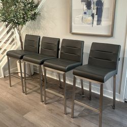 Leather Counter Stools Set of 4