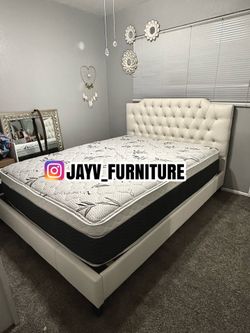 New queen bed frame with MATRESS